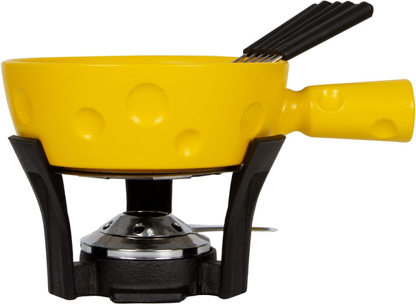 Boska Fondue set Cheesy - 6 people - yellow/black - 1.3 liters