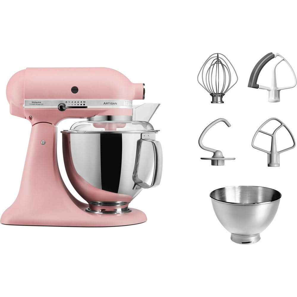 KitchenAid Food processor Artisan - tilting head - dried pink - 4.8 liters - 5KSM175PSEDR