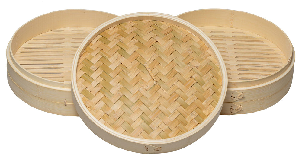 Sareva Steaming basket / Dim Sum basket / serving basket - Bamboo - 2-layer - ø 30 cm