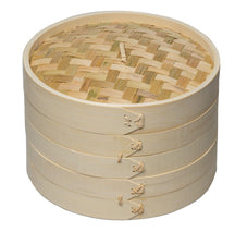 Sareva Steaming basket / Dim Sum basket / serving basket - Bamboo - 2-layer - ø 25 cm