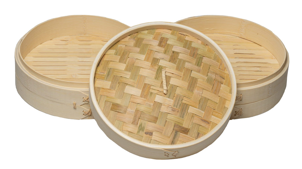 Sareva Steaming basket / Dim Sum basket / serving basket - Bamboo - 2-layer - ø 25 cm