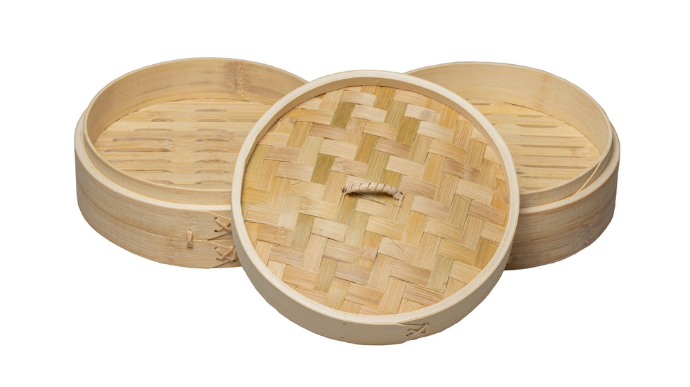 Sareva Steaming basket / Dim Sum basket / serving basket - Bamboo - 2-layer - ø 21 cm