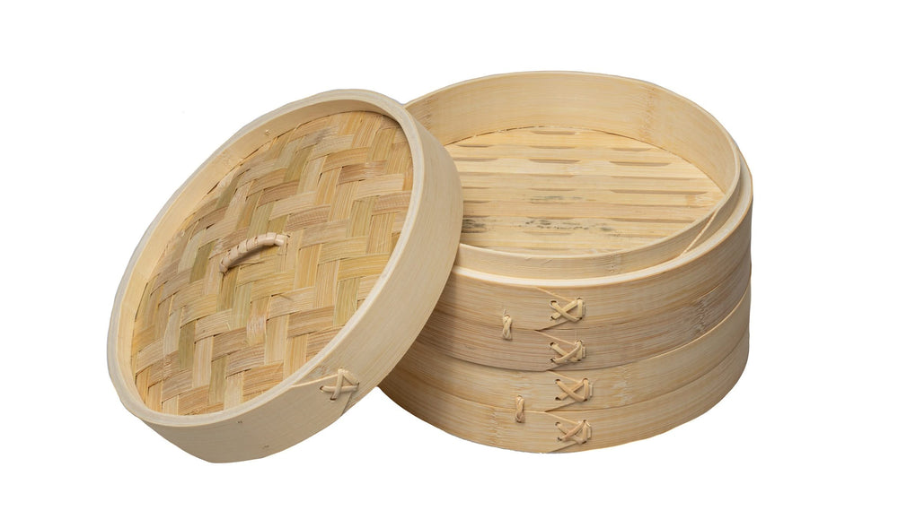 Sareva Steaming basket / Dim Sum basket / serving basket - Bamboo - 2-layer - ø 21 cm