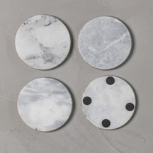 Jay Hill Coasters Marble - White - ø 10 cm - 4 Pieces