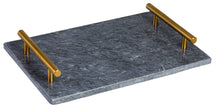 Jay Hill Tray - with handles - Marble - Gray - 30 x 20 cm