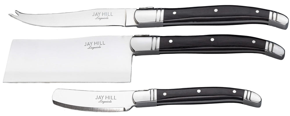 Jay Hill Cheese knife set Laguiole - Black - 3 Pieces