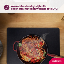 Cookinglife Placemats - Vegan leather - Black - 46 x 33 cm - 6 pieces