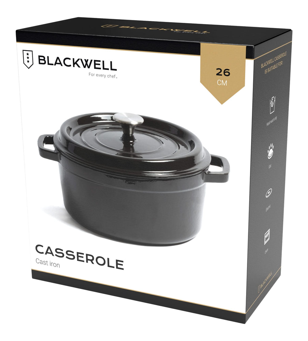 Blackwell Casserole - Cast iron - Black - ø 26 cm / 4.8 liters