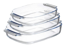 Sareva Oven dishes - Heat resistant glass - 2 / 2.7 / 3.8 liters - 3 piece set