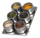 Blackwell Herb jars Magnetic - includes 6 jars - stainless steel