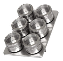 Blackwell Herb jars Magnetic - includes 6 jars - stainless steel