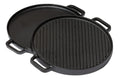 Blackwell Grill plate BBQ Cast Iron Black ø 30 cm - Without non-stick coating 2-Sided