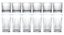 Cookinglife Glass set (cocktail glasses & long drink glasses) Moville - 12 piece set