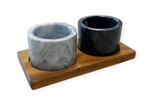 Jay Hill Serving board - with marble bowls - 17.5 x 9 cm