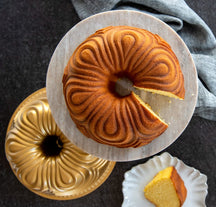 Nordic Ware Turban / bake form - Chiffon Bundt Gold - cast aluminum - ø 25 / 2.4 liter