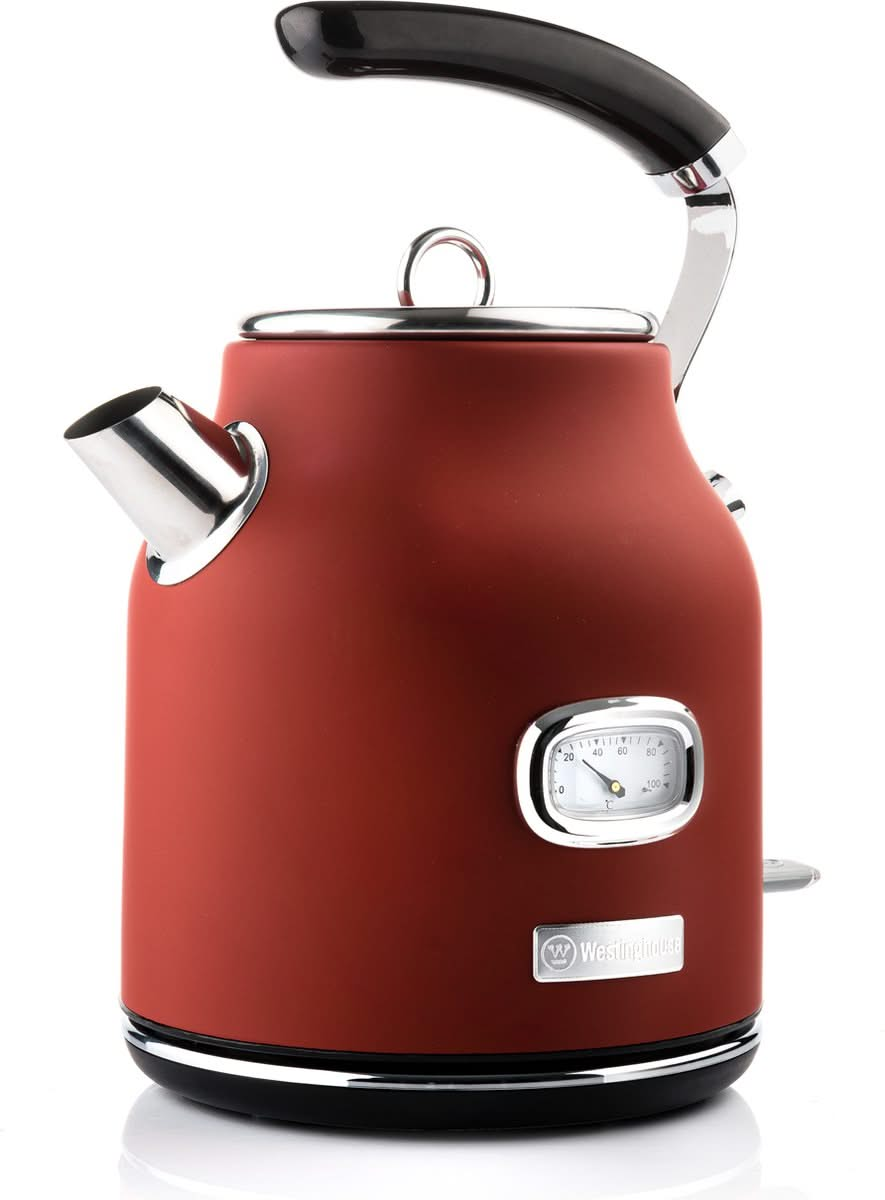 Westinghouse Retro Kettle + Toaster 4 Slots - Red