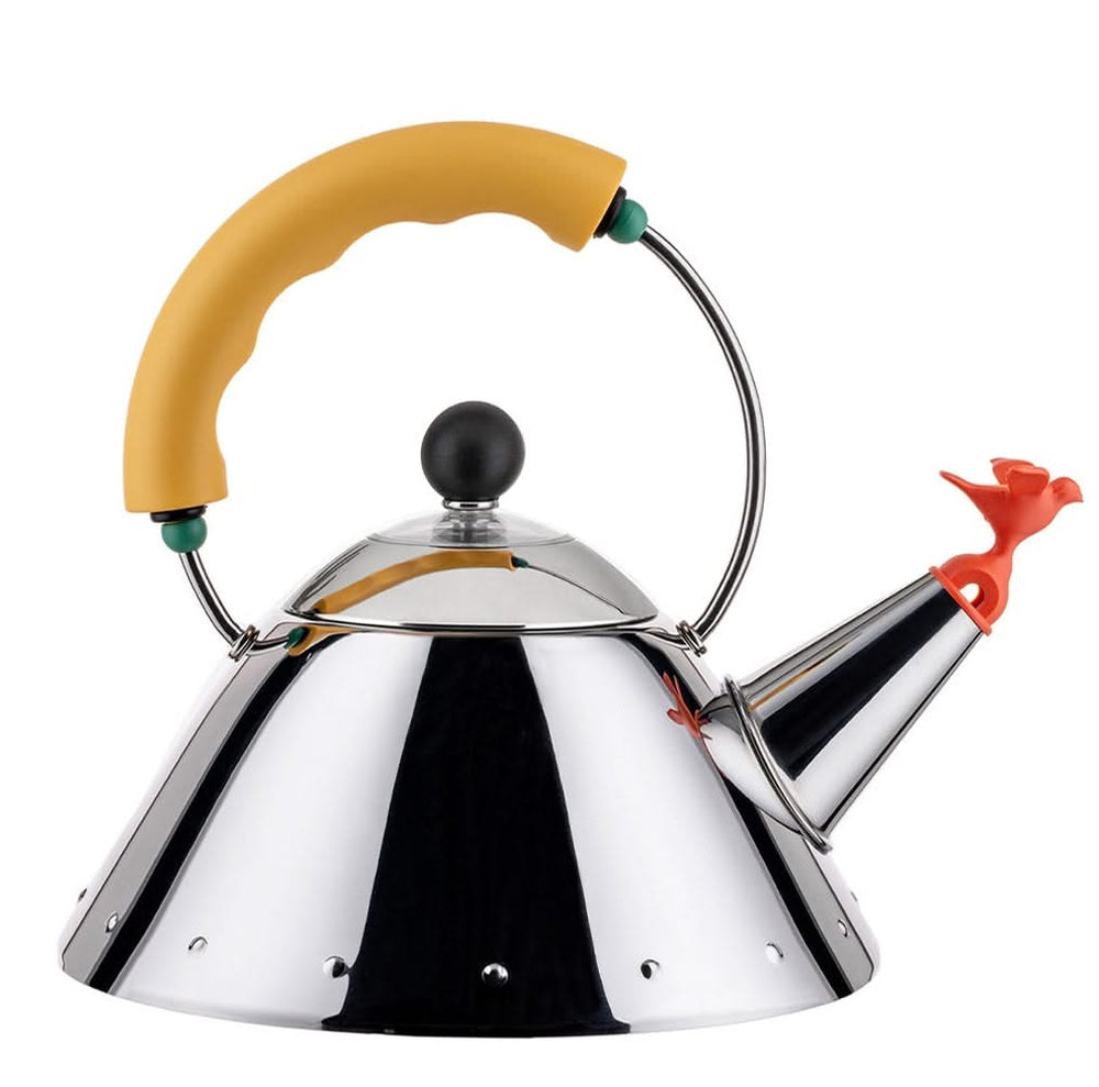 Alessi Whistling kettle - 9093/1 Y - Yellow - 1 liter - by Micheal Graves