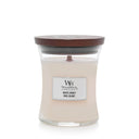 WoodWick Scented Candle Medium White Honey - 11 cm / ø 10 cm - Scented Candle in Glass - Wooden Wick