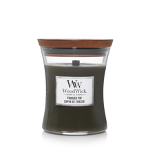 Woodwick Scented Candle Medium Frasier Fir - 11 cm / ø 10 cm - Scented Candle in Glass - Wooden Wick