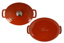 Cosy & Trendy Casserole Fontestic Cast Iron Rust Oval - 31 x 24 cm -. Enamelled