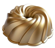 Nordic Ware Turban / bake form - Swirl Bundt Gold - cast aluminum - ø 24 cm / 2.4 liter