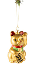 Nordic Light Christmas ball Maneki Neko 10 cm