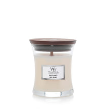 WoodWick Scented Candle Mini White Honey - 8 cm / ø 7 cm - Scented Candle in Glass - Wooden Wick