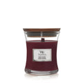 WoodWick Scented Candle Mini Black Cherry - 8 cm / ø 7 cm - Scented Candle in Glass - Wooden Wick