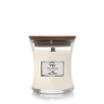 WoodWick Scented Candle Mini Linen - 8 cm / ø 7 cm - Scented Candle in Glass - Wooden Wick