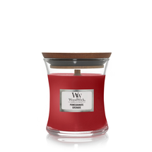 WoodWick Scented Candle Mini Pomegranate - 8 cm / ø 7 cm - Scented Candle in Glass - Wooden Wick