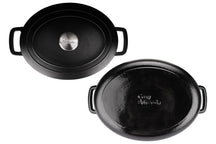 Cosy & Trendy Casserole Fontestic Cast Iron Black Oval - 31 x 24 cm -. Enamelled