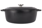 Cosy & Trendy Casserole Fontestic Cast Iron Black Oval - 31 x 24 cm -. Enamelled