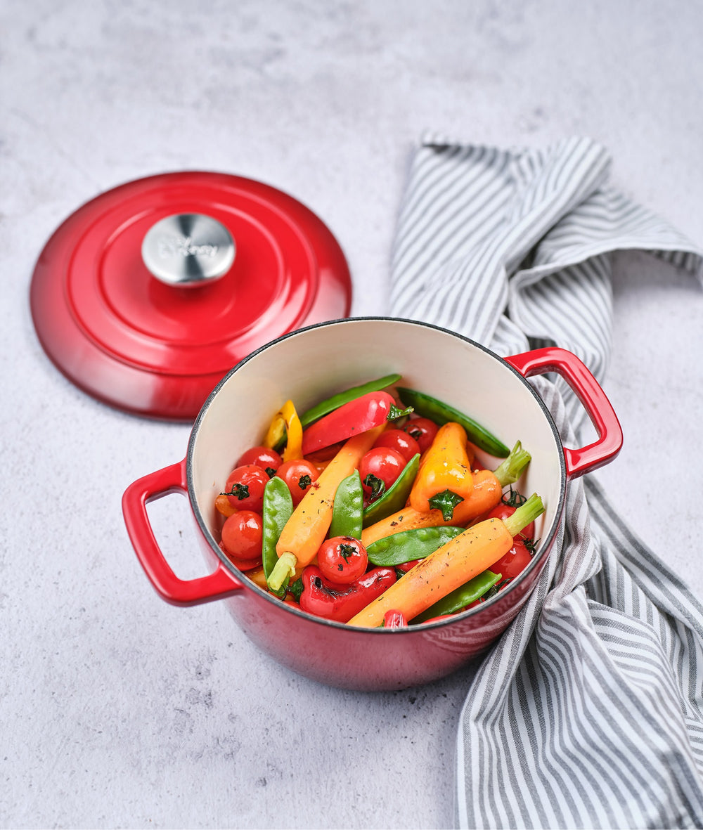 Cosy & Trendy Casserole Fontestic Cast Iron Traditional Red Ø 20 cm / 2.7 Liter - Enamelled