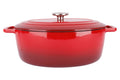 Cosy & Trendy Casserole Fontestic Cast Iron Traditional Red Oval - 31 x 24 cm -. Enamelled