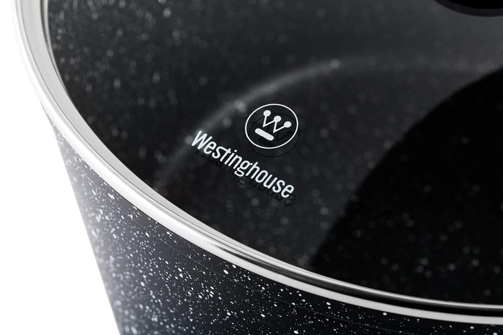 Westinghouse Cooking pan Black Marble - ø 28 cm / 8.5 liters - standard non-stick coating