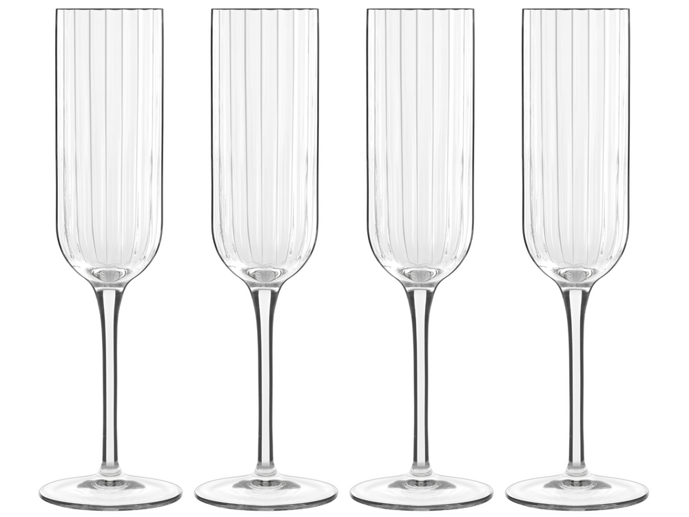 Luigi Bormioli Champagne Glasses - Flutes - Bach - 210 ml - 4 Pieces