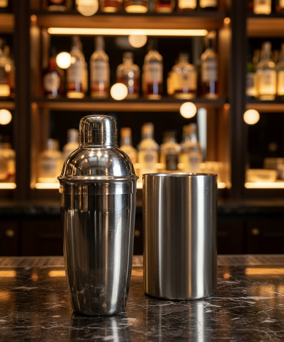 Cookinglife Bar Set Stainless Steel 2-Piece - Cocktail Shaker and Wine Cooler