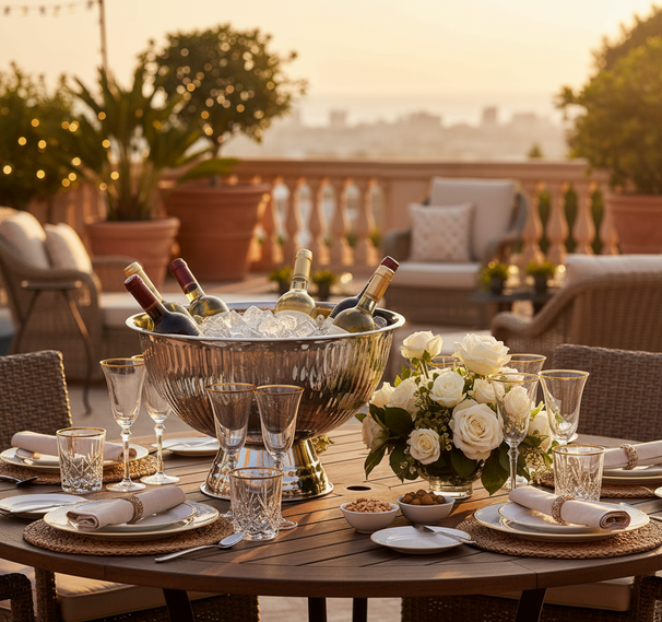 Cookinglife Champagne Bucket - Champagne Bowl - Chrome Stainless Steel ø 39 cm