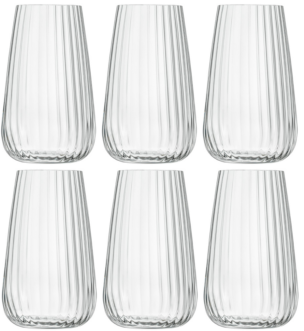 Luigi Bormioli Long Drink Glasses - Water Glasses - Cocktail Glasses - Speakeasies - 570 ml - 6 Pieces