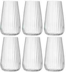 Luigi Bormioli Long Drink Glasses - Water Glasses - Cocktail Glasses - Speakeasies - 570 ml - 6 Pieces