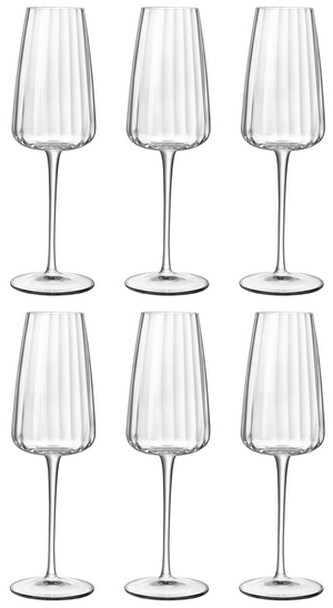 Luigi Bormioli Champagne Glasses - Flutes - Speakeasies - 210 ml - 6 Pieces
