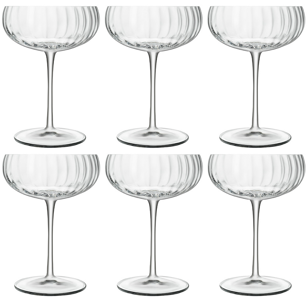 Luigi Bormioli Champagne Glasses - Champagne Coupe - Speakeasies - 300 ml - 6 Pieces