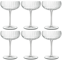 Luigi Bormioli Champagne Glasses - Champagne Coupe - Speakeasies - 300 ml - 6 Pieces