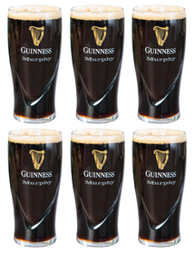 Guinness Beer Glasses Pint 500 ml - 6 Pieces