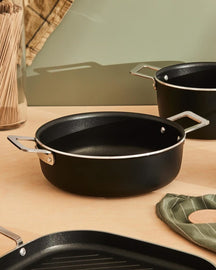 Alessi Casserole Pots&Pans - AJM102/24 B - Black - ø 24 cm / 3.4 liters - by Jasper Morrison