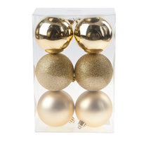 Cosy @Home Christmas balls Rose gold ø 8 cm - 6 Pieces