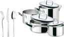 Sambonet Cookware set with Cutlery cassette + lids - Silver - 7-piece