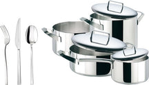 Sambonet Cookware set with Cutlery cassette + lids - Silver - 7-piece