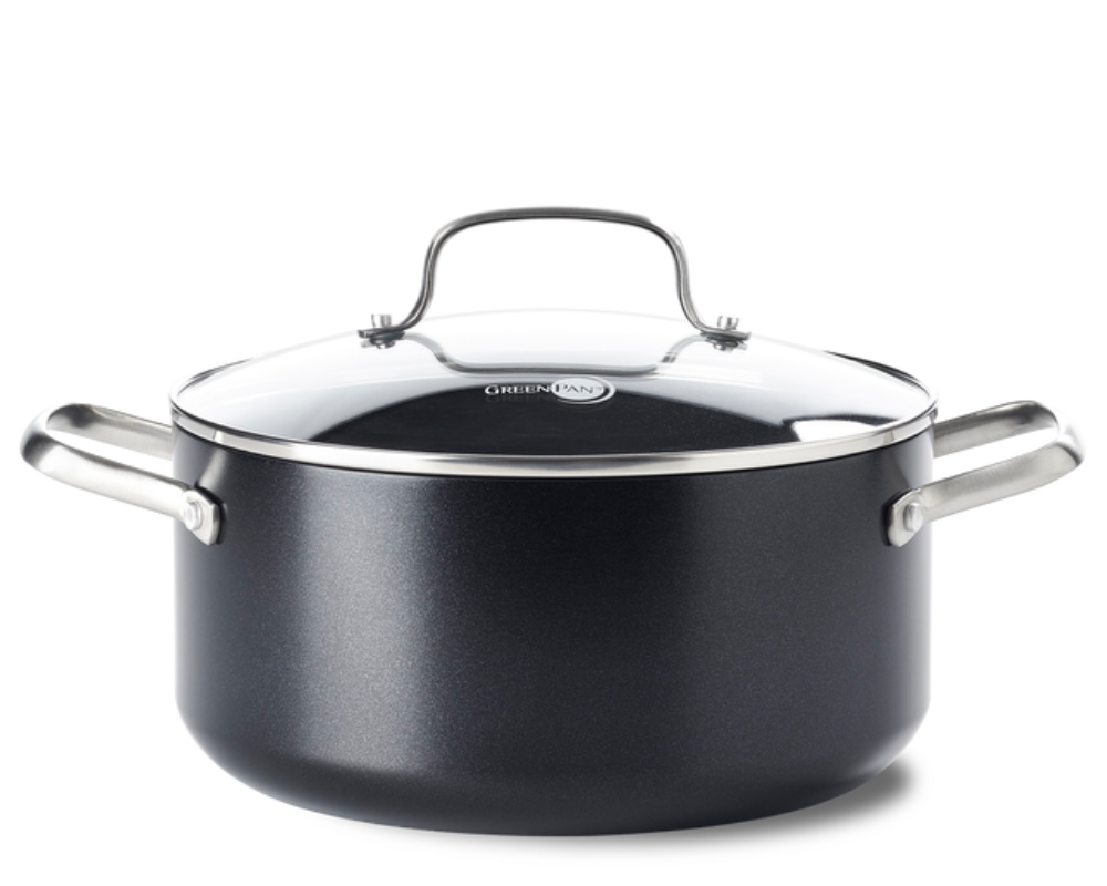 GreenPan Cooker with lid - Copenhagen - Black - ø 24 cm / 5.2 liters