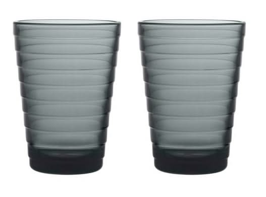 Iittala Glass Aino Aalto - Dark gray - 330 ml - 2 pieces